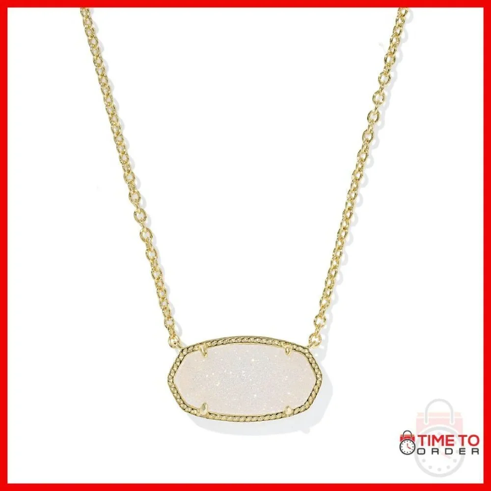 Gold Plated Statement Pendant Necklace with 14.1